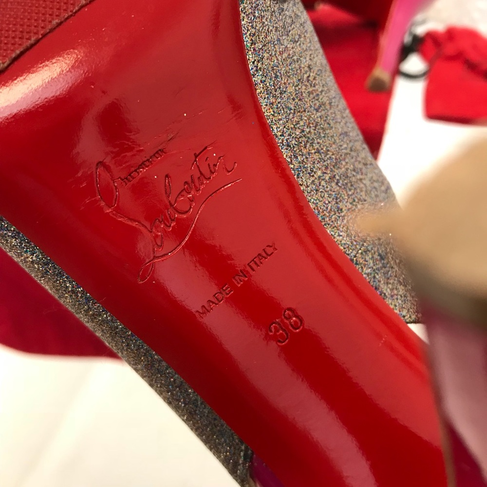 CHRISTIAN LOUBOUTIN N* Prive 120 Glitter Pumps - Picture 5 of 8